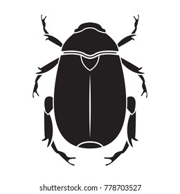 Scarab icon. Vector realistic icon. 