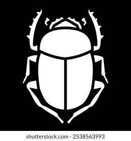 scarab insect or beetle, vector illustration 