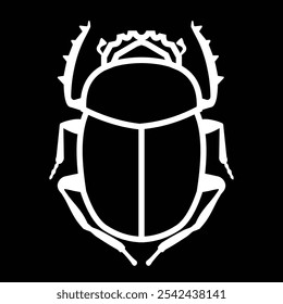 scarab insect or beetle, vector illustration 