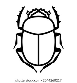 scarab insect or beetle, vector illustration 