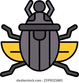 Scarab Line vector Icon Design