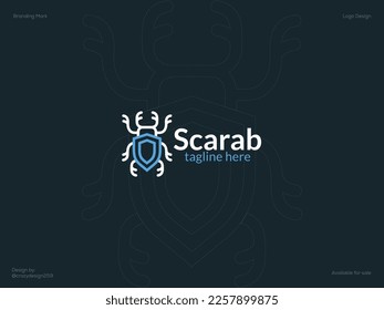 Scarab logo design - animal logo Free Vector