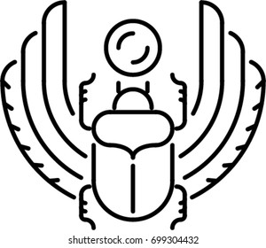 scarab outline icon