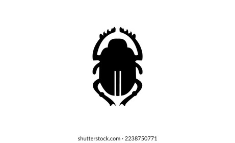 silueta de símbolo scarab vector de alta calidad