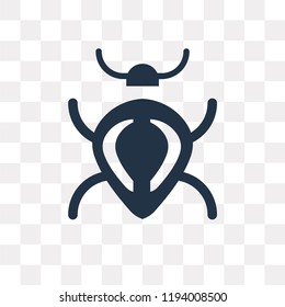 Scarab vector icon isolated on transparent background, Scarab transparency concept can be used web and mobile