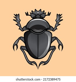 Scarabaeus Vektorgrafik Symbol schwarz