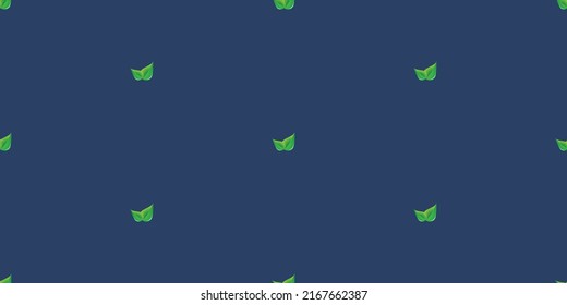 Scarce Pattern of Leaves Colored in Green - Seamless Texture, Dark Vector Background, Base for Website, Placard, Poster or Brochure Designs - Environmentally Friendly Symbol