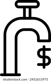 Vector de ilustración de icono de línea de escasez
