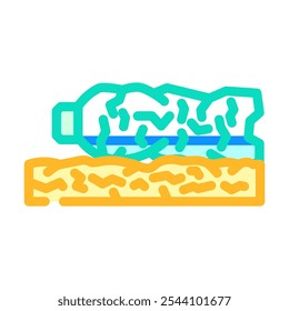 vetor de ícone de cor de poupança de água de escassez. sinal de poupança de água de escassez. ilustração de símbolo isolado