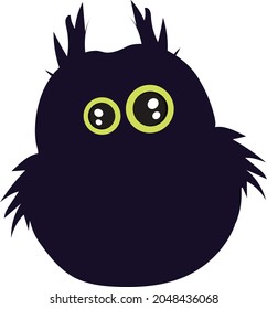 Scare Forest  owl, vector Happy Halloween illustration in cartoon style