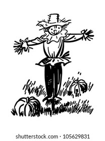 Scarecrow 2 - Retro Clipart Illustration