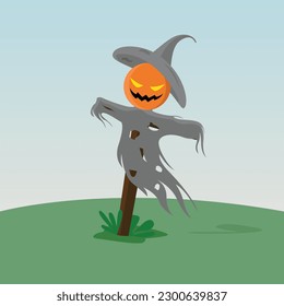 Scarecrow art premium vector illustration