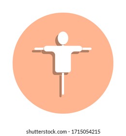 Scarecrow badge icon. Simple glyph, flat vector of farm icons for ui and ux, website or mobile application