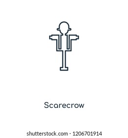 Scarecrow concept line icon. Linear Scarecrow concept outline symbol design. This simple element illustration can be used for web and mobile UI/UX.