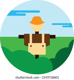 scarecrow concept modern flat icon