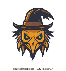 Scarecrow Creepy Mascot Icon Illustration art  