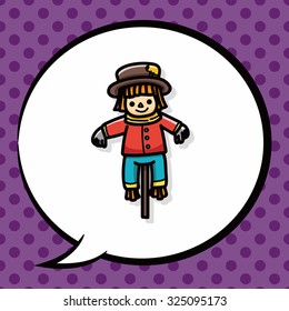 Scarecrow doodle, speech bubble