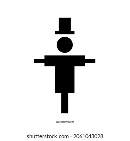 scarecrow farm logo vector design template
