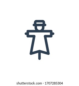 scarecrow farming icon outline blue