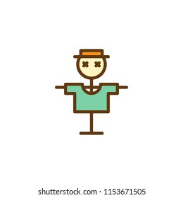 Scarecrow filled outline icon, line vector sign, linear colorful pictogram isolated on white. Dummy Symbol, logo illustration. Pixel perfect vector graphics