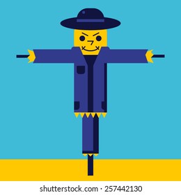 Scarecrow Front Flat Design