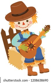 scarecrow with guitar