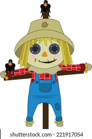 Scarecrow Halloween monster mascot