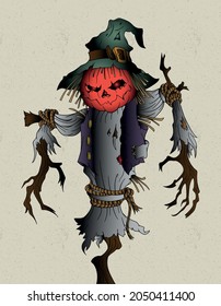 Scarecrow Halloween Spooky Graphic Design