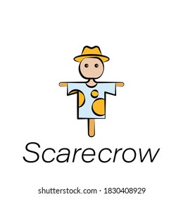 scarecrow hand draw icon. Element of farming illustration icons. Signs and symbols can be used for web, logo, mobile app, UI, UX