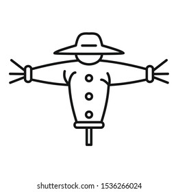 Scarecrow hat icon. Outline scarecrow hat vector icon for web design isolated on white background