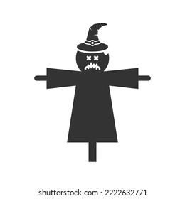 Scarecrow horror icon, Vector graphics