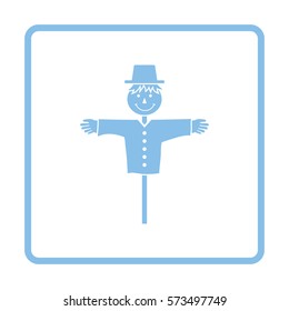 Scarecrow icon. Blue frame design. Vector illustration.