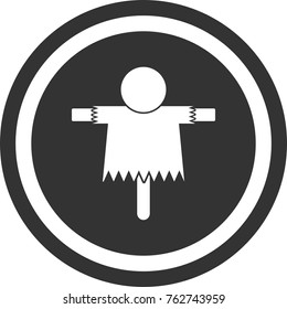Scarecrow  icon , dark circle sign design