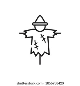Scarecrow icon design isolated on white background. vector illustration