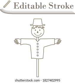 Ícone Espantalho. Design simples editável de traçado. Ilustração de vetor.
