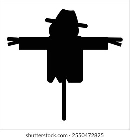 Scarecrow Icon for Farm and Harvest Season Design