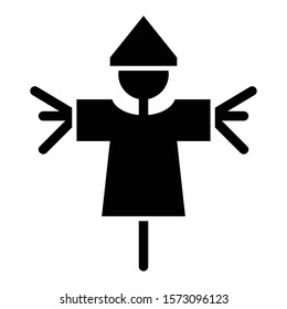 scarecrow icon glyph vector design