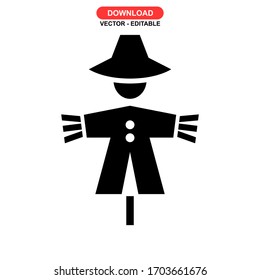 scarecrow icon or logo isolated sign symbol vector illustration - high quality black style vector icons
