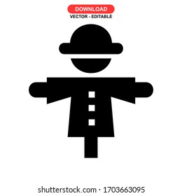 scarecrow icon or logo isolated sign symbol vector illustration - high quality black style vector icons

