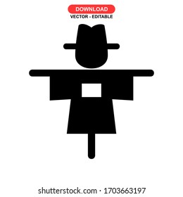 scarecrow icon or logo isolated sign symbol vector illustration - high quality black style vector icons
