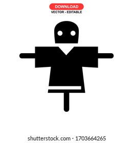 scarecrow icon or logo isolated sign symbol vector illustration - high quality black style vector icons
