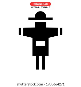 scarecrow icon or logo isolated sign symbol vector illustration - high quality black style vector icons
