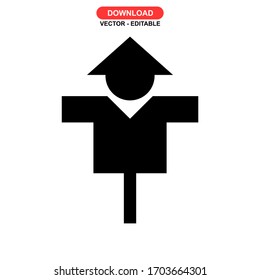scarecrow icon or logo isolated sign symbol vector illustration - high quality black style vector icons
