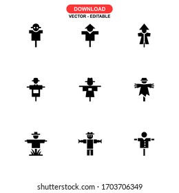 scarecrow icon or logo isolated sign symbol vector illustration - Collection of high quality black style vector icons
