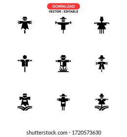 scarecrow icon or logo isolated sign symbol vector illustration - Collection of high quality black style vector icons
