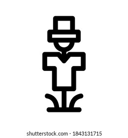 Scarecrow icon or logo isolated sign symbol vector illustration - high quality black style vector icons
