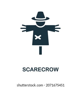 Scarecrow icon. Monochrome sign from farming collection. Creative Scarecrow icon illustration for web design, infographics and more