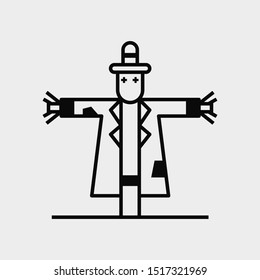 Scarecrow icon. New trendy scarecrow vector illustration symbol.