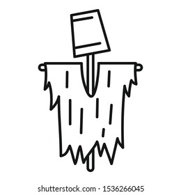 Scarecrow icon. Outline scarecrow vector icon for web design isolated on white background