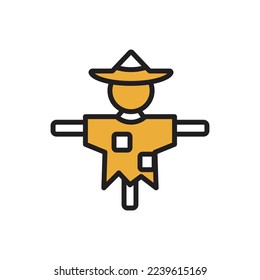 Scarecrow Icon Simple Vector Illustration